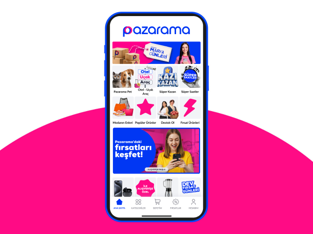 Pazarama’da peşin fiyatına 6’aya varan taksit!
