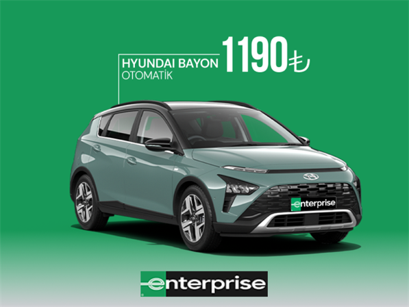 Enterprise’da Hyundai Bayon 1.190 TL’den kiralama ayrıcalığı!