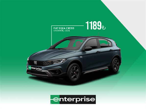 Enterprise’da Fiat Egea Cross dizel otomatik 1.189 TL’den kiralama ayrıcalığı!